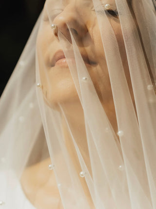 Pearl Slip Veil-Veils-Rituals Ceremonials-Rituals of Love-Vancouver Canada