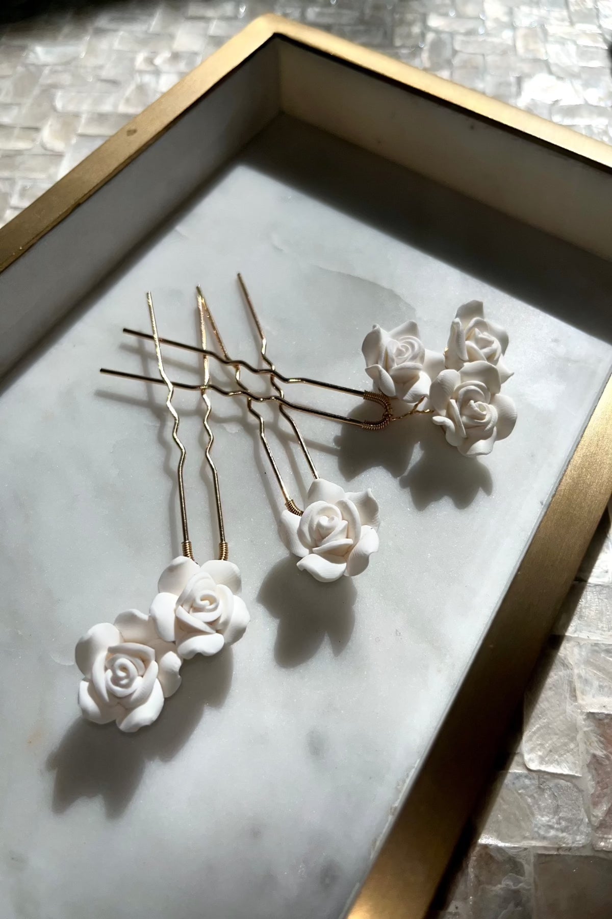 Rose Hair Pins (set of 3)