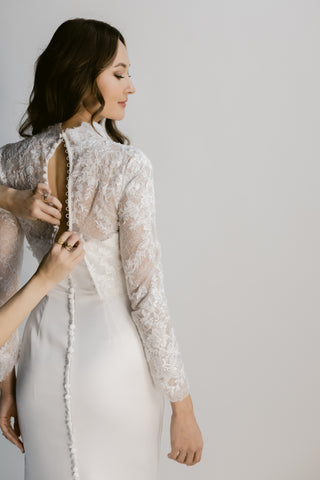 LA-01 Jacket Sample-Bridal Sleeves-Pronovias-Rituals of Love-Vancouver Canada