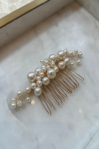 Pearl Cluster Hair Comb-Hair Accessories-Rituals Ceremonials-Rituals of Love-Vancouver Canada