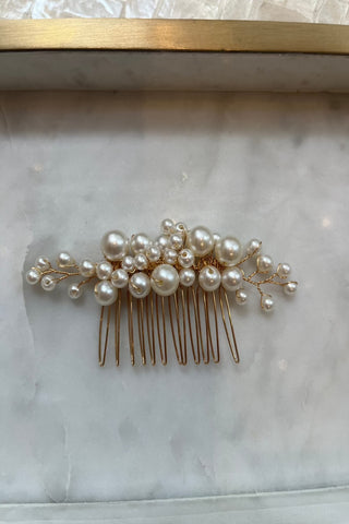 Pearl Cluster Hair Comb-Hair Accessories-Rituals Ceremonials-Rituals of Love-Vancouver Canada
