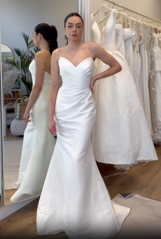 Tamala Gown with Overskirt-Sample Wedding Gowns-Pronovias-Rituals of Love-Vancouver Canada