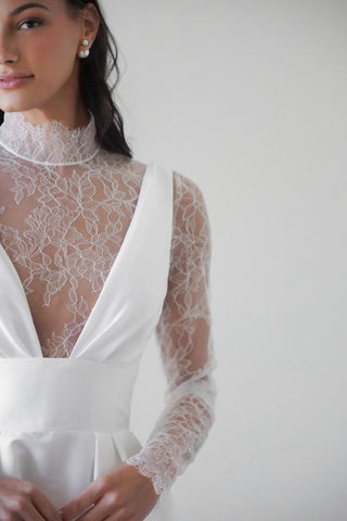 Sencha Bodysuit-Sample Wedding Gowns-Watters-S-Rituals of Love-Vancouver Canada