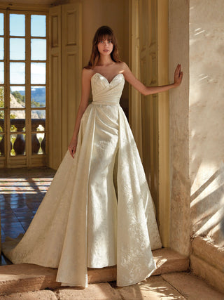 Tamala Gown with Overskirt-Sample Wedding Gowns-Pronovias-Rituals of Love-Vancouver Canada