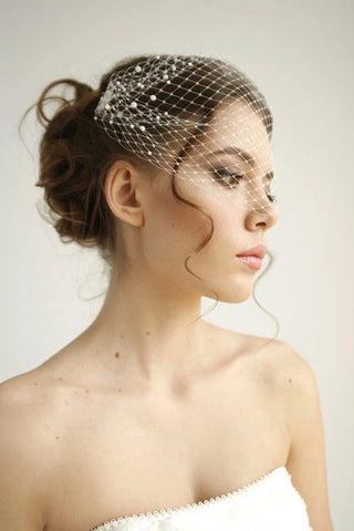 Pearl Encrusted Birdcage-Veils-Rituals Ceremonials-Rituals of Love-Vancouver Canada