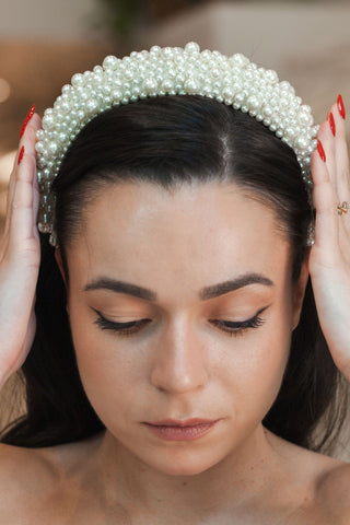 Pearl Headband-Hair Accessories-Rituals Ceremonials-Rituals of Love-Vancouver Canada