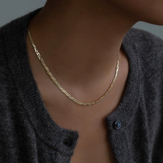 Braided Herringbone Necklace-Earrings-Leah Alexandra-Rituals of Love-Vancouver Canada