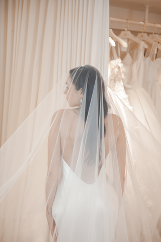 Minimalist Soft Tulle Veil with blusher