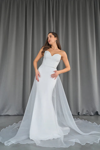 Diana Gown with Overskirt-Sample Wedding Gowns-Rituals Ceremonials-Rituals of Love-Vancouver Canada