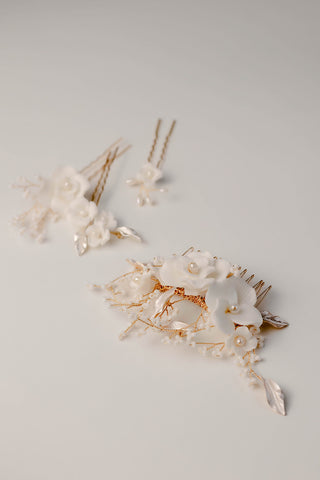 Flori Hair Comb-Hair Accessories-Rituals Ceremonials-Rituals of Love-Vancouver Canada