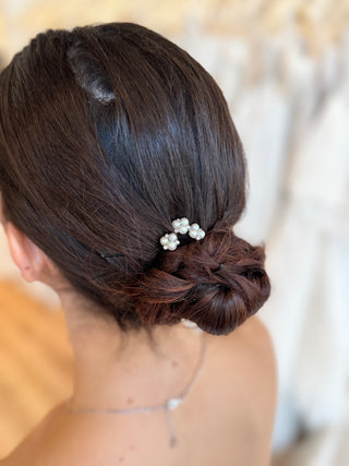 Pearl & Jewel Cluster Hair Pin (set of 3)-Hair Accessories-Rituals Ceremonials-Rituals of Love-Vancouver Canada