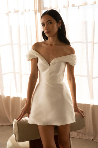 Emme Mini with Overskirt-Sample Wedding Gowns-Newhite-10 US-Rituals of Love-Vancouver Canada