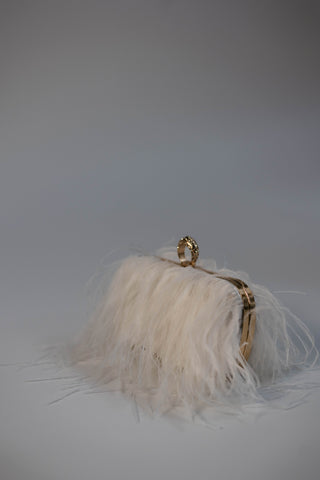 Ostrich Feather Clutch-Handbags-Rituals Ceremonials-Rituals of Love-Vancouver Canada