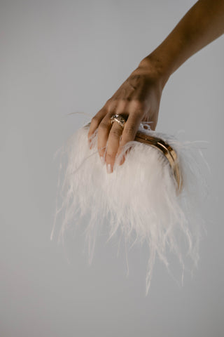 Ostrich Feather Clutch-Handbags-Rituals Ceremonials-Rituals of Love-Vancouver Canada