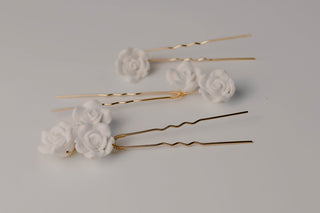 Rose Hair Pins (set of 3)-Hair Accessories-Rituals Ceremonials-Rituals of Love-Vancouver Canada