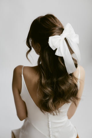 Satin Hair Bow-Hair Accessories-Rituals Ceremonials-Rituals of Love-Vancouver Canada