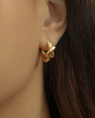 Knot Hoops-Earrings-Leah Alexandra-Rituals of Love-Vancouver Canada