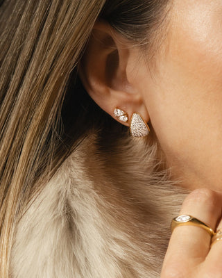 Pavé Claw Earrings-Earrings-Leah Alexandra-Rituals of Love-Vancouver Canada
