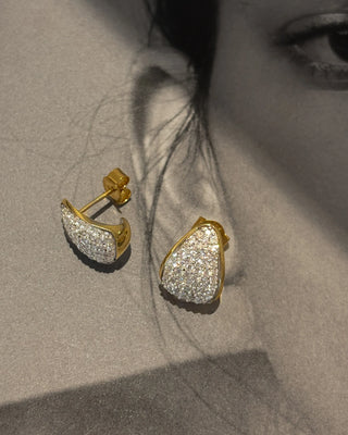 Pavé Claw Earrings-Earrings-Leah Alexandra-Rituals of Love-Vancouver Canada
