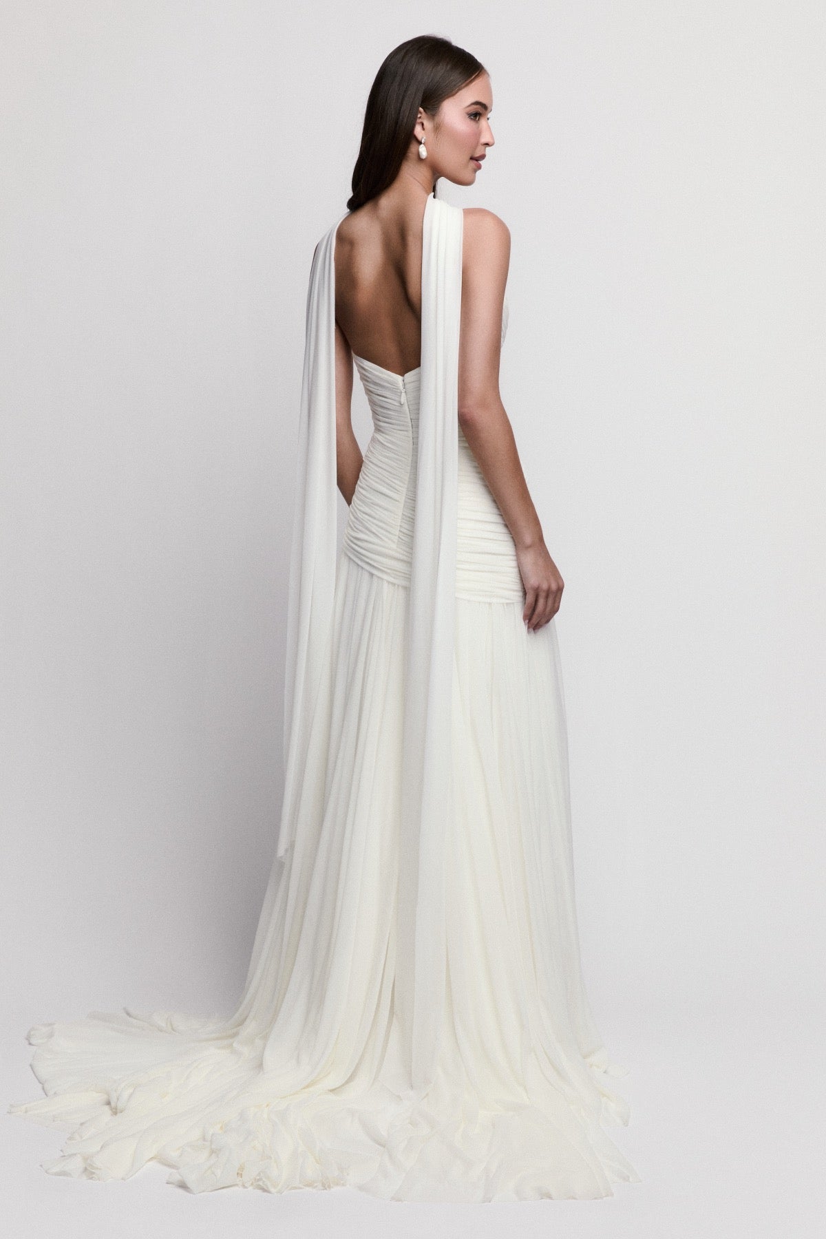 Beck Gown with Sleeves and Scarf