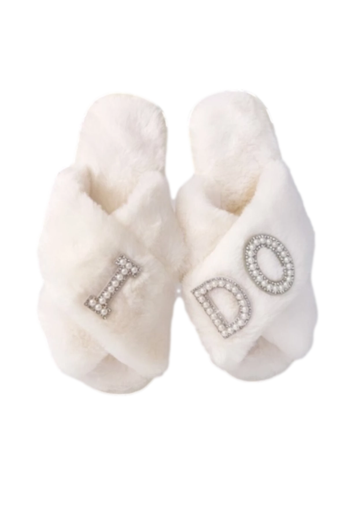 Fluffy online bridal slippers