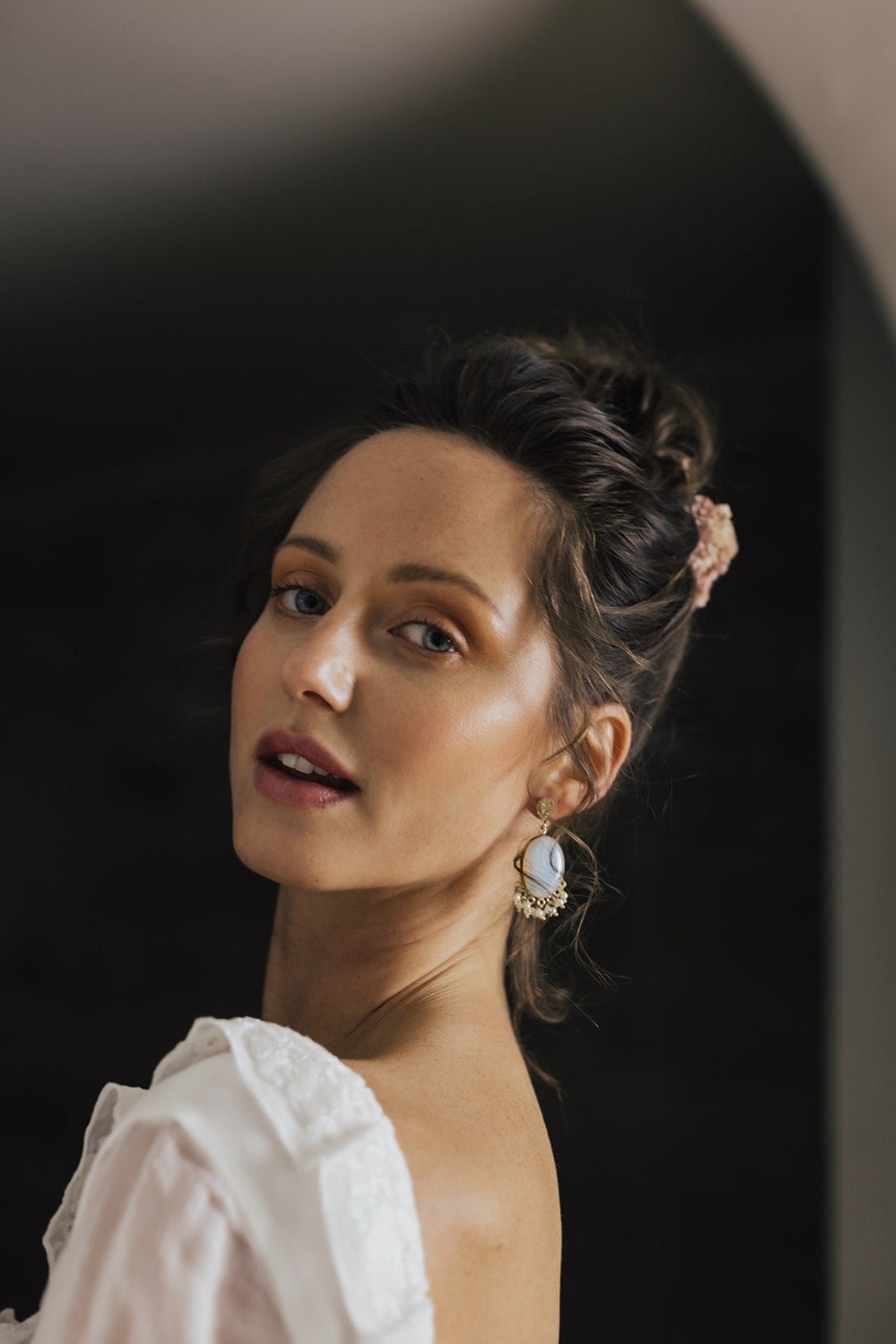 Beatrix Earrings Bo And Luca Brass Bohemian Bridal Jewelry