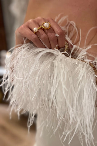 Ostrich Feather Clutch-Handbags-Rituals Ceremonials-Rituals of Love-Vancouver Canada