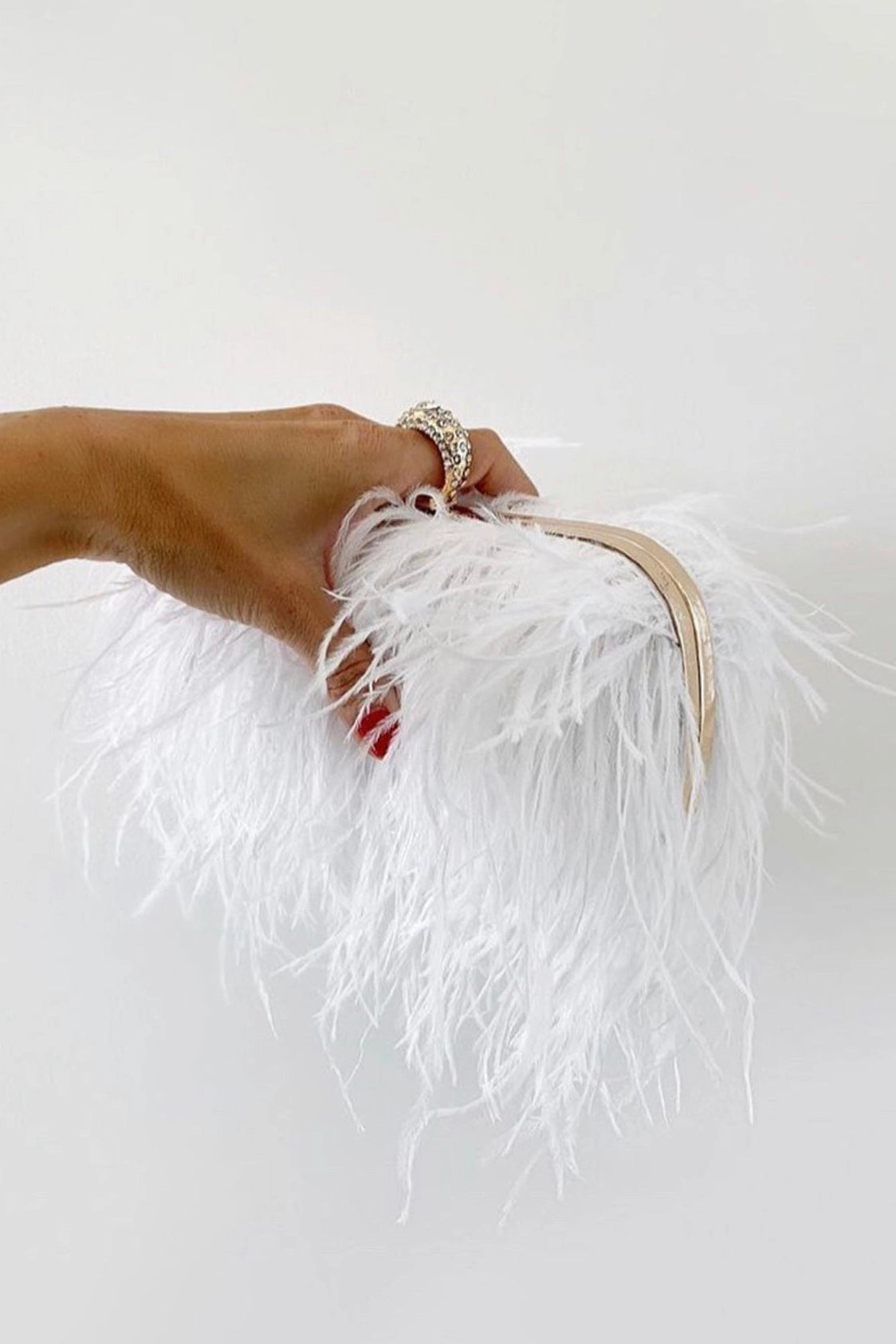 Ostrich Feather Bridal Clutch Rituals Ceremonials Modern Bridal Bags Rituals of Love