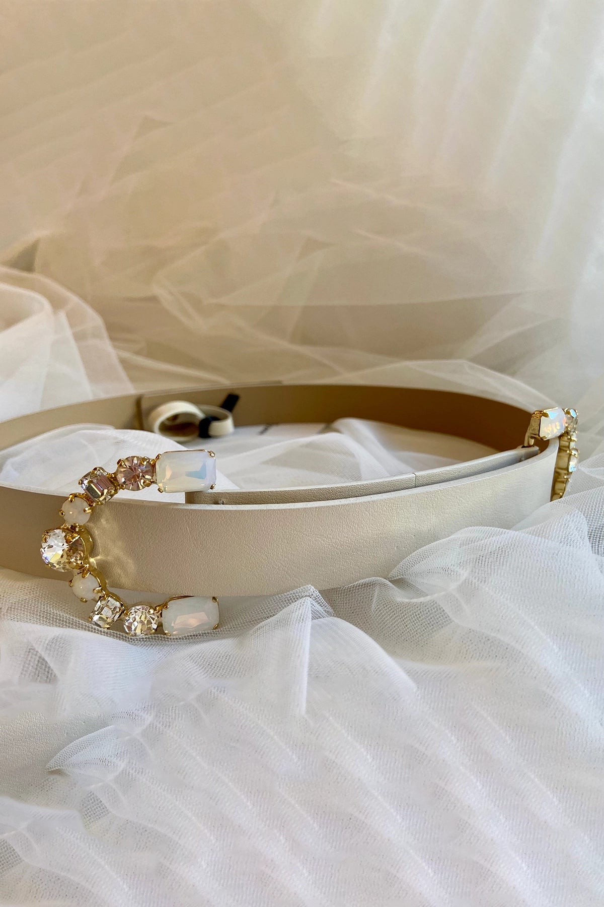 Leather Beaded Belt Pronovias Modern Bridal Belts Accessories