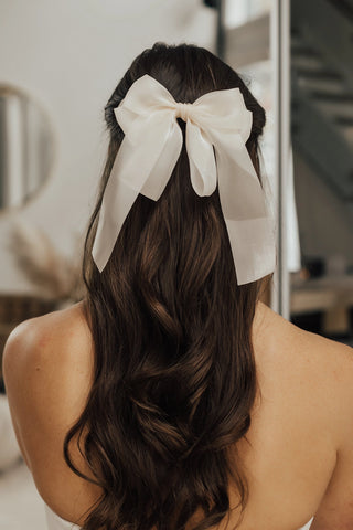 Satin Hair Bow-Hair Accessories-Rituals Ceremonials-Rituals of Love-Vancouver Canada